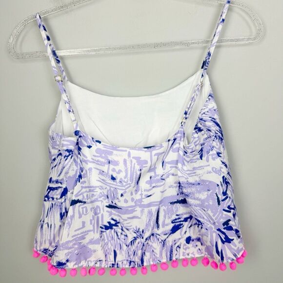 LILLY PULITZER | Franni Cropped Top Lilac Verben Rock the Dock Women’s Size 2 - Picture 8 of 11
